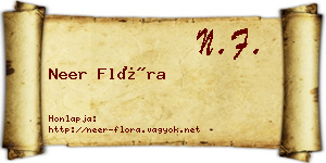 Neer Flóra névjegykártya